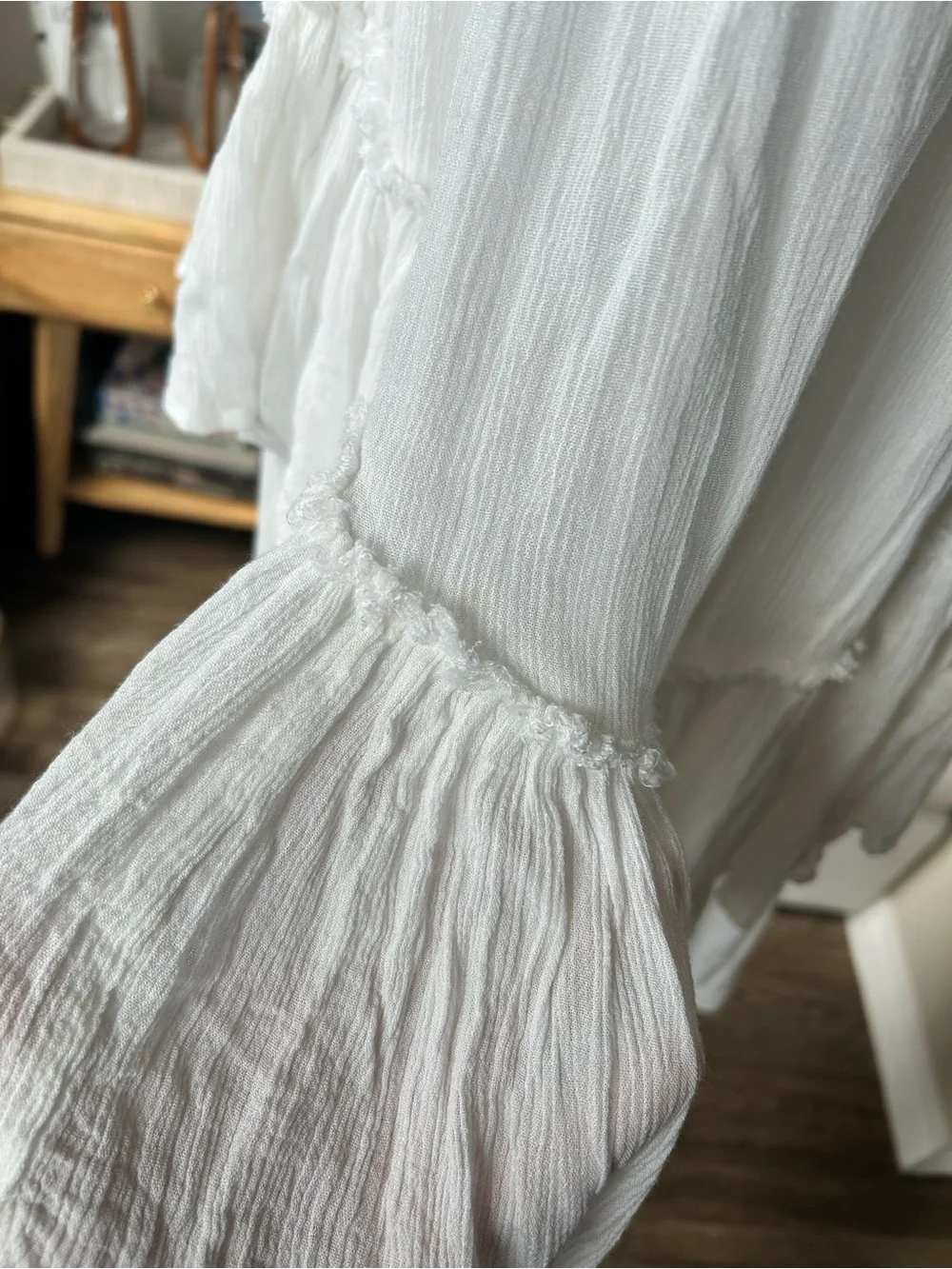 Free people White Strapless Tiered Midi Dress